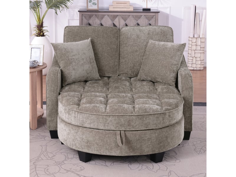  Canapé convertible - canapé-lit 2 en 1 multifonction avec rangement - housse respirante - bois d’eucalyptus - marron  - Conforama E