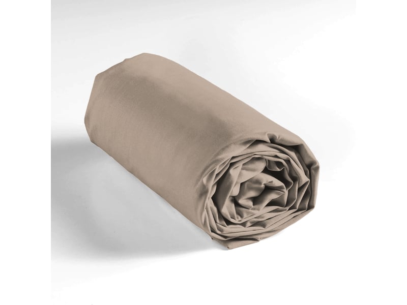  Parure de lit 240 x 220 cm 100% coton tufté anouk + drap housse 140 x 190 cm sable  - Conforama E