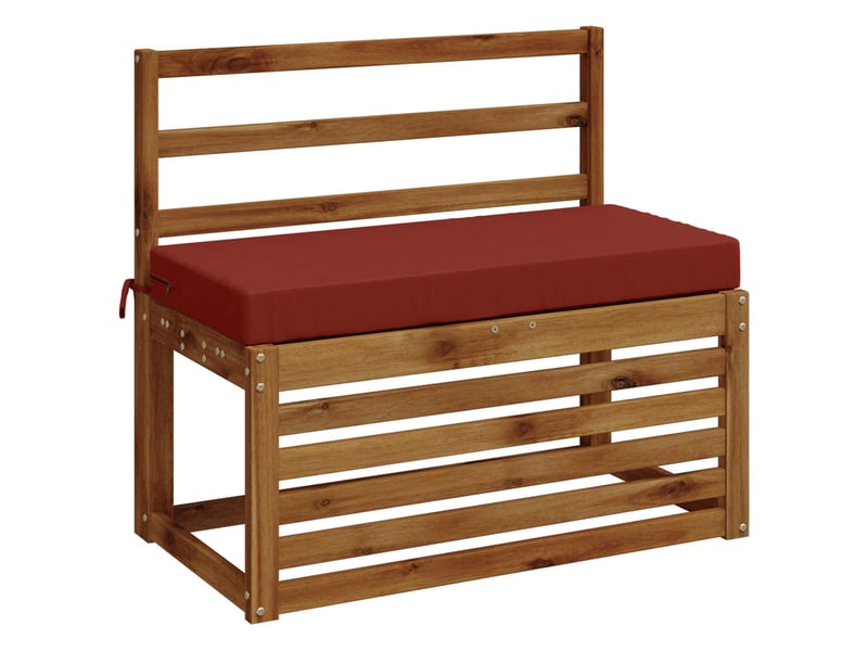  Lot de 2 coussins de banc, coussins d'assise soest 100 % polyester rouge cf57398  - Conforama C