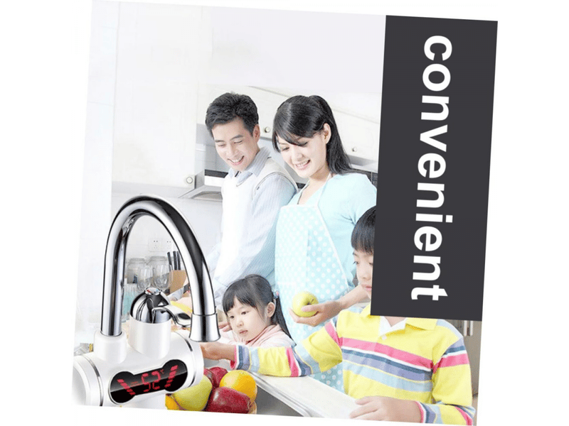  Robinet eau chaude instantané électrique acier inoxydable avec affichage digital rotatif pour cuisine et salle de bain chauffage rapide  - Conforama B