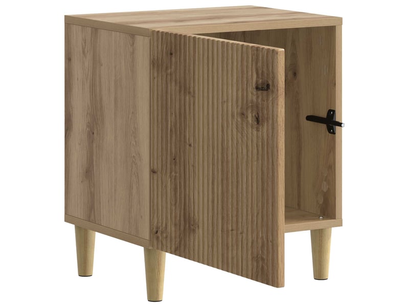  Table de chevet - cabinet de chevet - table de nuit chêne artisanal 43 x 34,5 x 50 cm  - Conforama C