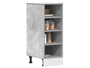 Meuble de rangement, meuble bas de cuisine gris béton 30x44,5x81,5cm bois d'ingénierie