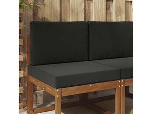 Coussin de canapé d'extérieur, coussin de chaise polyester noir 60 x 60 cm cf54125