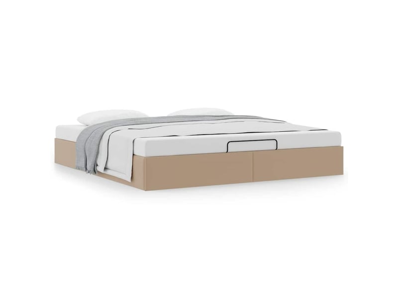  Lit adulte, lit double, cadre de lit ottoman sans matelas cappuccino 200x200cm cf10367  - Conforama D