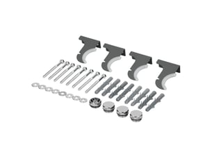 Luxebath support pour radiateur salle de bain anthracite modèles droits et courbés kit complet matériel de fixation accessoires de montage pour sèche-serviette suspendu avec manuel d'instructions