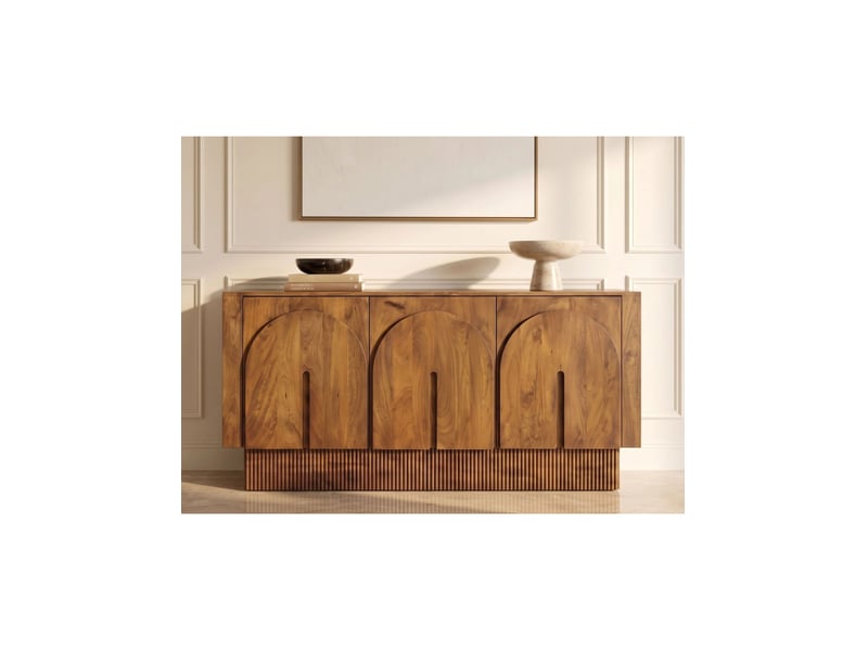 Buffet arco 159 cm en bois de manguier massif – marron – 3 portes - Conforama B