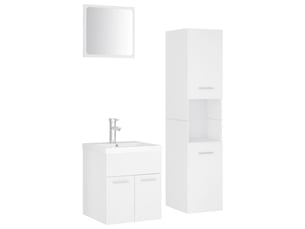 Ensemble de meubles de salle de bain blanc aggloméré cf63897