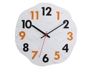 Horloge en béton – horloge à poser avec chiffres arabes – mouvement à quartz silencieux – horloge créative – horloge à quartz – blanc