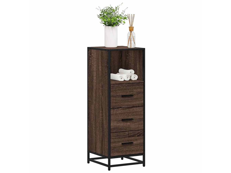  Armoire de bain, cabinet de salle de bain chêne marron 35x37,5x100 cm bois d'ingénierie cf64983  - Conforama B