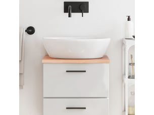 Comptoir de salle de bain, plan de travail marron clair 40x40x2 cm bois traité cf65823