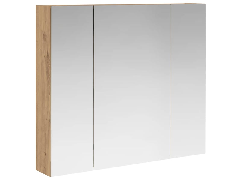  Amoire de salle de bain, meuble de salle de bain avec miroir chêne artisanal shl5902  - Conforama A