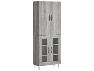 Buffet haut - bahut - meuble de rangement sonoma gris 69,5x34x180 cm bois d'ingénierie