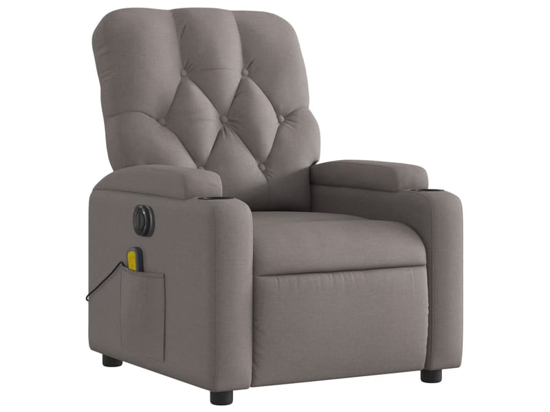  Fauteuil de massage inclinable électrique, fauteuil relax taupe tissu shl95206  - Conforama D