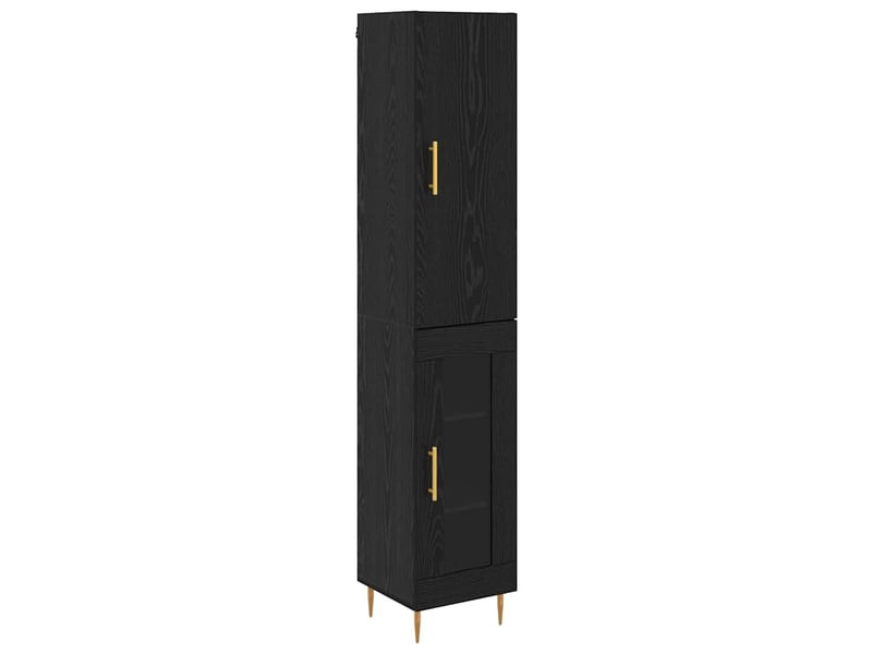  Buffet - haut armoire 2 pc chêne noir 34,5 x 34 x 180 cm  - Conforama A