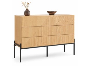 Buffet 0 porte(s)  6 tiroir(s) <strong>MODENUIT </strong> <strong></strong> - 115.5 cm coloris naturel 