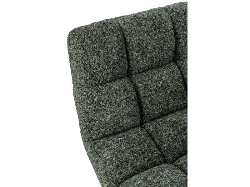  Fauteuil matelassé en tissu corentin 95cm vert  - Conforama E