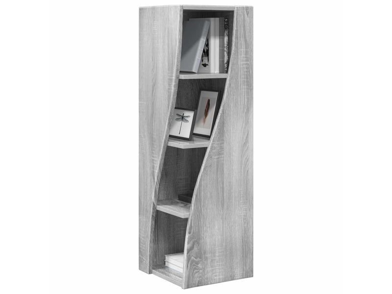  Meuble d'angle, meuble de rangement salon 32x32x102cm bois d'ingénierie gris sonoma  - Conforama C