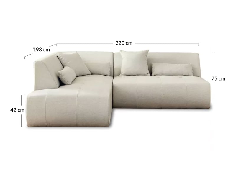 Onyx - canapé modulable d'angle gauche 5 places - en tissu - lisa design - gris foncé ONYX - Conforama C