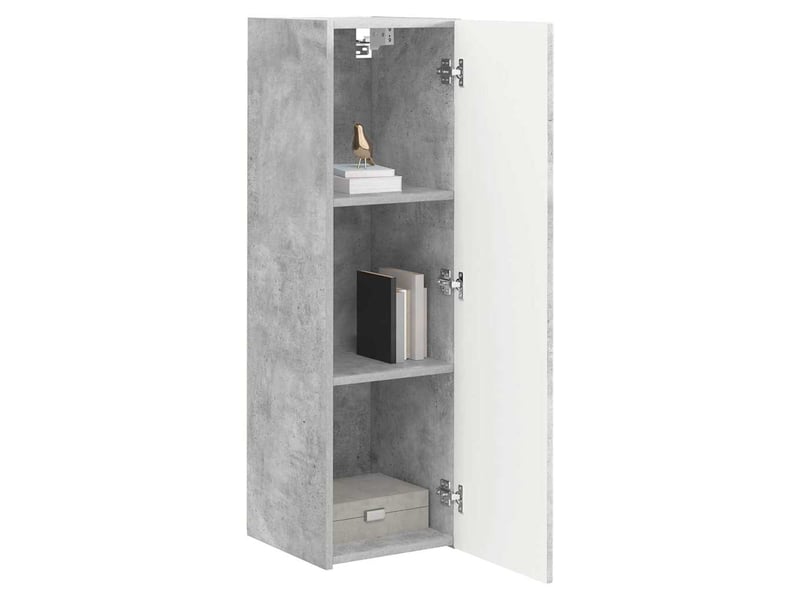  Meuble tv - banc tv - meuble de rangement mural 2 pcs béton bois d'ingénierie  - Conforama C