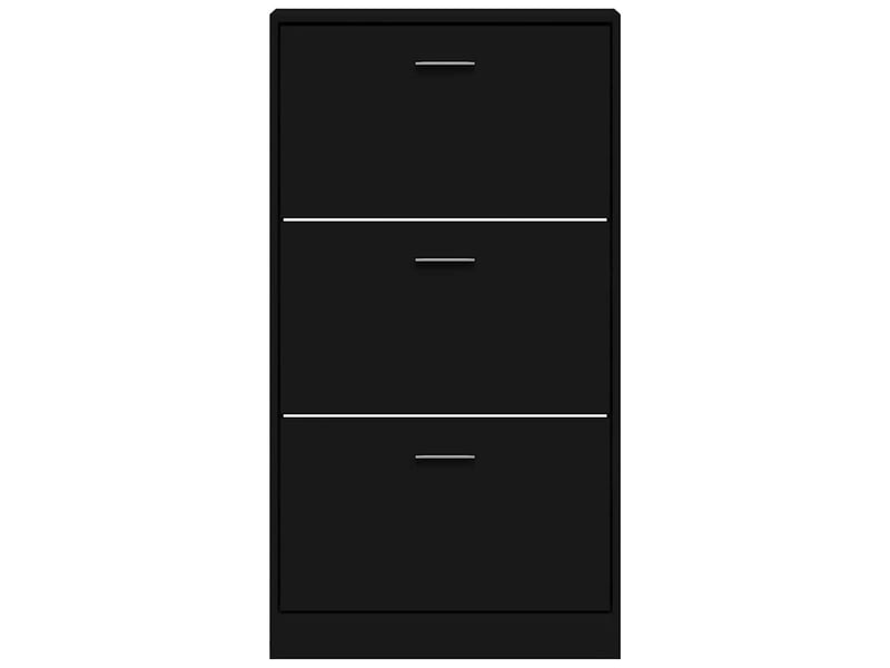  Meuble à chaussure, armoire à chaussures noir 59x17x108 cm bois d'ingénierie  - Conforama D