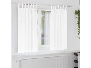 Lot de 2 rideaux occultants, rideaux black-out avec anneaux blanc pur 175 x 140 cm cf44577