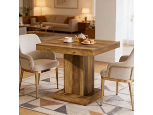 Table à manger carrée,80x80x75 cm,style ferme moderne,mdf,marron