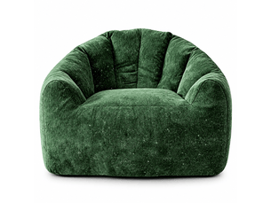 Fauteuil pouf shimmer bear paw, forme ronde ergonomique, confort enveloppant