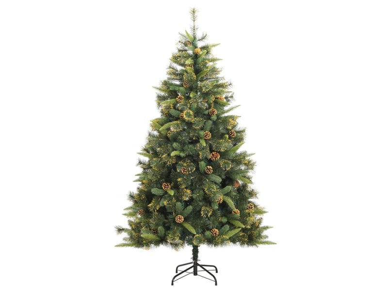  Sapin de noël artificiel, arbre de noël articulé avec pommes de pin 180 cm  - Conforama A
