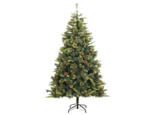 Sapin de noël artificiel, arbre de noël articulé avec pommes de pin 180 cm