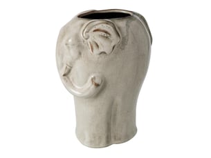 Cache-pot éléphant en porcelaine maren 20cm gris vert