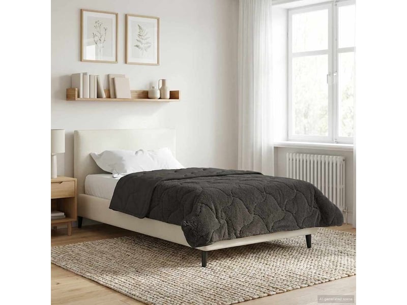  Couette - duvet d'été 135 x 200 cm été anthracite respirant  - Conforama B
