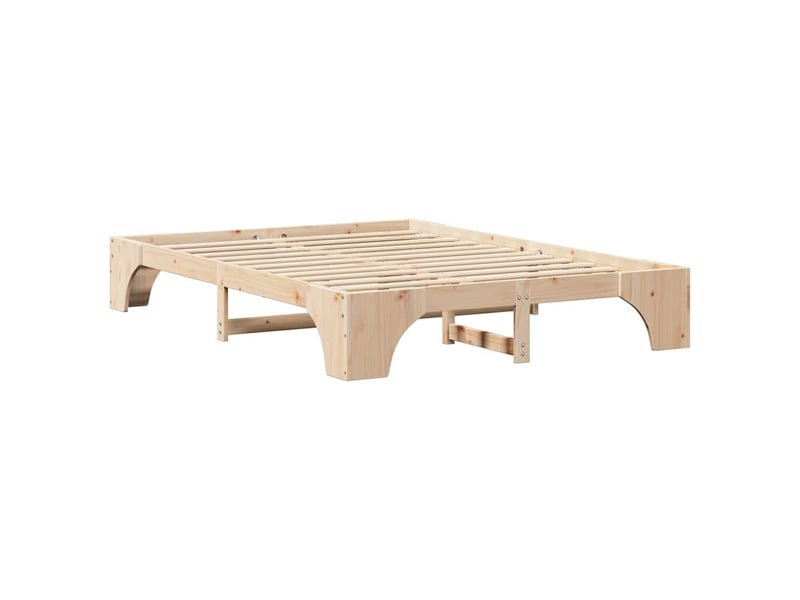  Lit double- lit adulte -  cadre de lit naturel 140 x 200 cm pin massif  - Conforama C