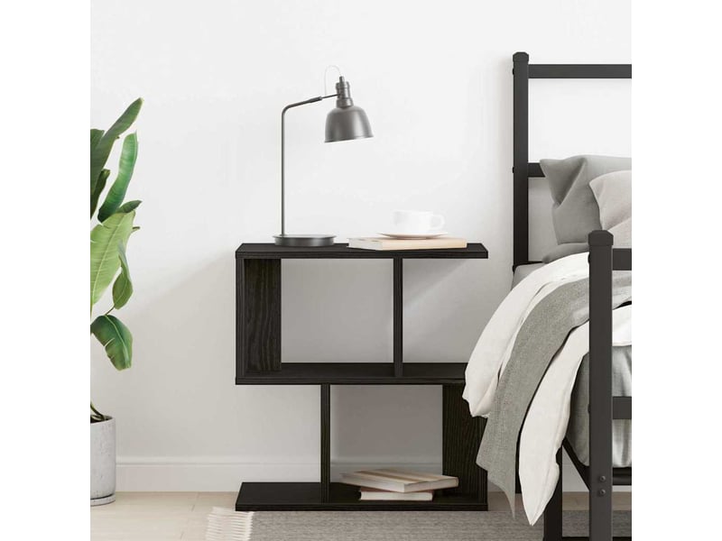  Table de chevet - cabinet de chevet - table de nuit chêne noir 50 x 30 x 51,5 cm  - Conforama C