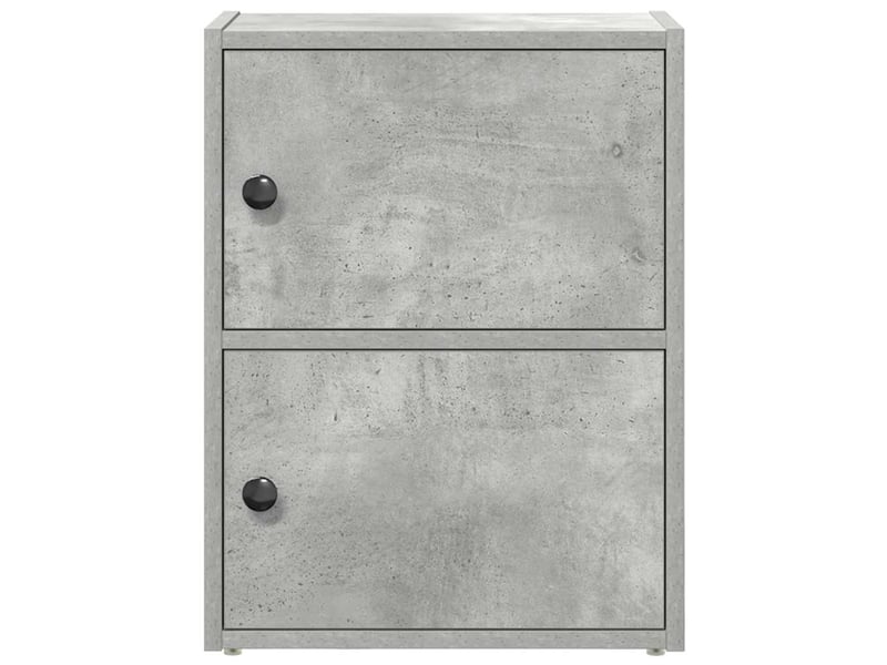  Bibliothèque, meuble de rangement salon gris béton 40x24x52 cm bois d'ingénierie  - Conforama D