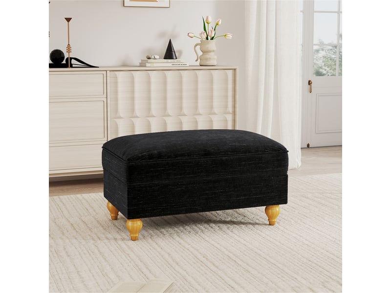  Tabouret windsor chenille - noir SF20250034016 - Conforama D