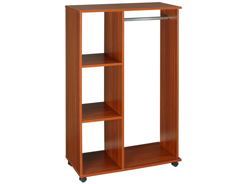  Armoire penderie armoire de rangement mobile panneaux de particules coloris noyer  - Conforama A