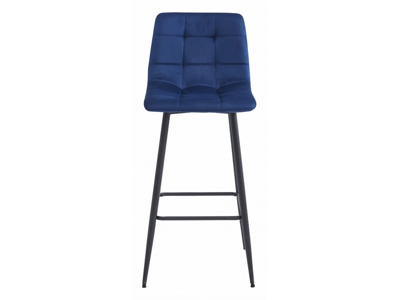 Family hoker arceto - velours bleu marine pieds noirs x 3  - Conforama C