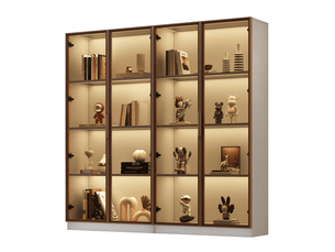 Vitrine coloris blanc STILVORA - 80 cmx160 cm