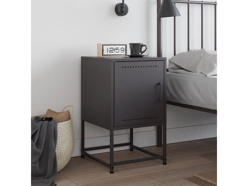  Table de chevet - cabinet de chevet - table de nuit noir 36x39x60,5 cm acier  - Conforama B