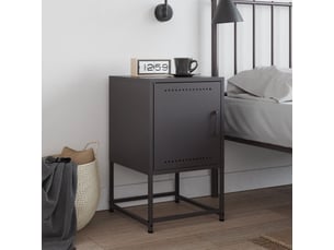Table de chevet - cabinet de chevet - table de nuit noir 36x39x60,5 cm acier