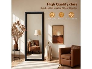 Miroir rectangulaire à poser coloris noir <strong></strong>  <strong></strong> - 160 cm x 50 cm