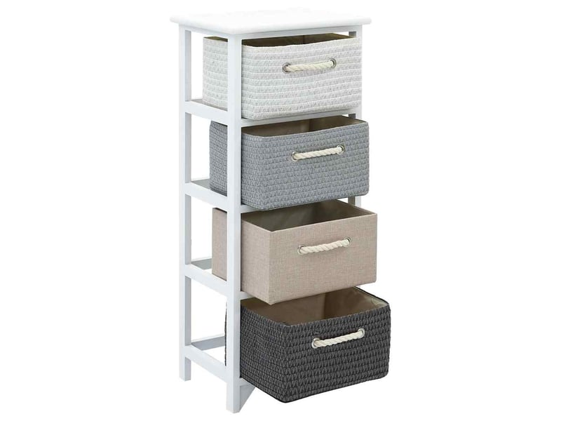  Armoire de rangement 4 tiroirs bois  - Conforama D