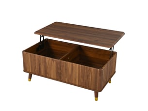 Table basse rectangulaire coloris bois foncé <strong>URBAN MEUBLE</strong> <strong></strong> - 97 cmx97 cm