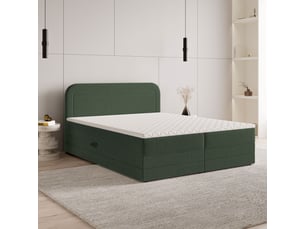 Lit avec rangement 180x200 cm <strong>MASSENO</strong>  <strong></strong> coloris vert