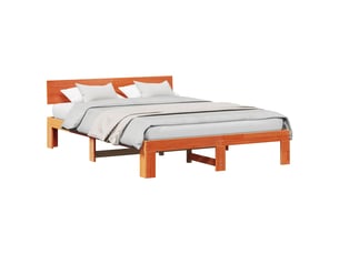 Lit 2 places 150x200 cm    coloris marron