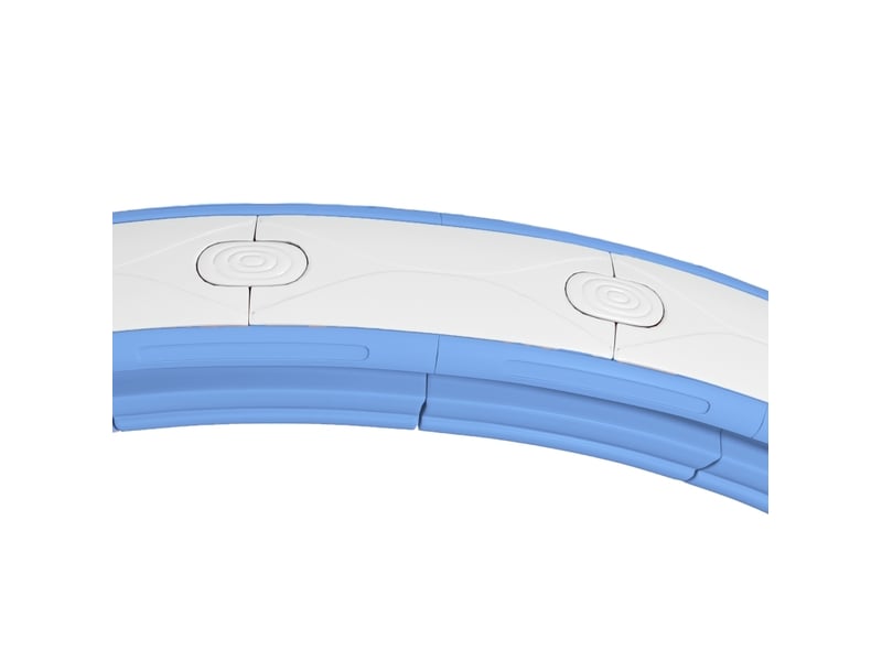  Cerceau de fitness intelligent 76-113 cm avec compteur, segments réglables, plastique, bleu clair  - Conforama B