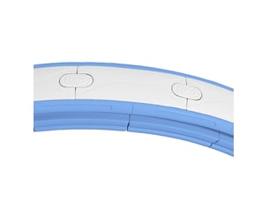 Cerceau de fitness intelligent 76-113 cm avec compteur, segments réglables, plastique, bleu clair