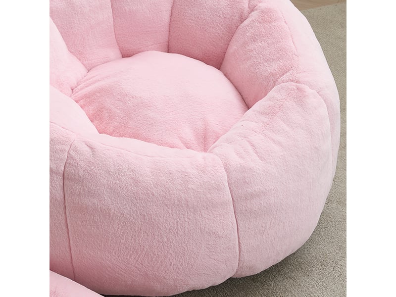  Pouf poire - canapé en forme de chat à longue file d'attente, pouf adulte, sans montage, 112 x 112 x 77 cm, rose  - Conforama R