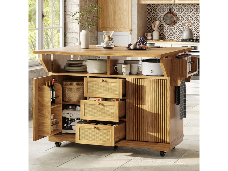  Desserte de cuisine, 142,5x80x95 cm, bicolore, poids 50 kg cao-N620CC260518N-conf-NEW - Conforama C