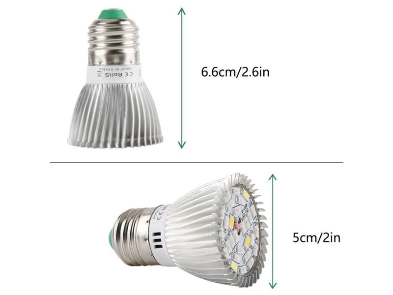  Ampoule de plante e27 28w spectre complet pour plantes intérieur lot de 4  - Conforama E